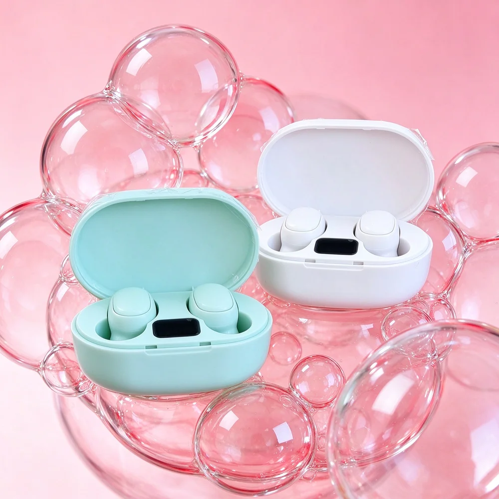 TWS Bluetooth Headset Wireless Earphones Provide Full Range Sound Details Soft Ear Pads Quick Pairing for Daily Listening