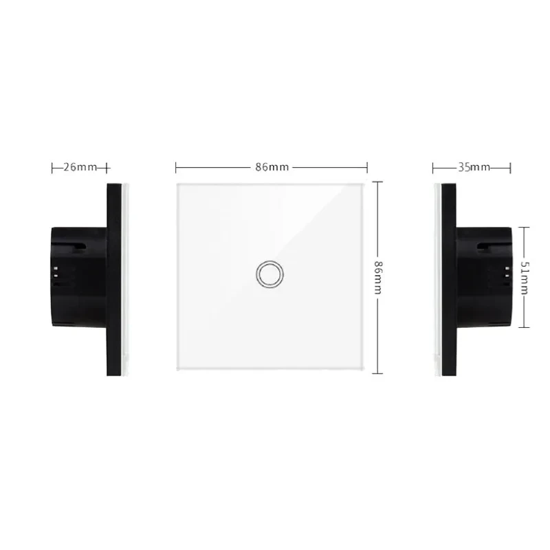 Mobu EU Touch Switch LED pannello in vetro cristallo lampada da parete Interruttore luce 1/2/3 Gang AC100-240V interruttori sensore LED interrutore