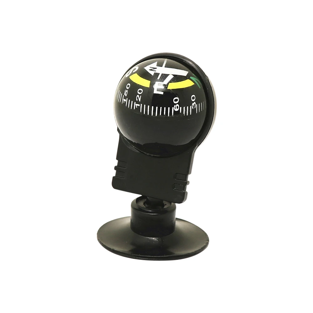 1Pcs 360 degree rotation Waterproof Vehicle Navigation Ball Shaped Car Compass Ball with Suction Cup Outdoor Accessories