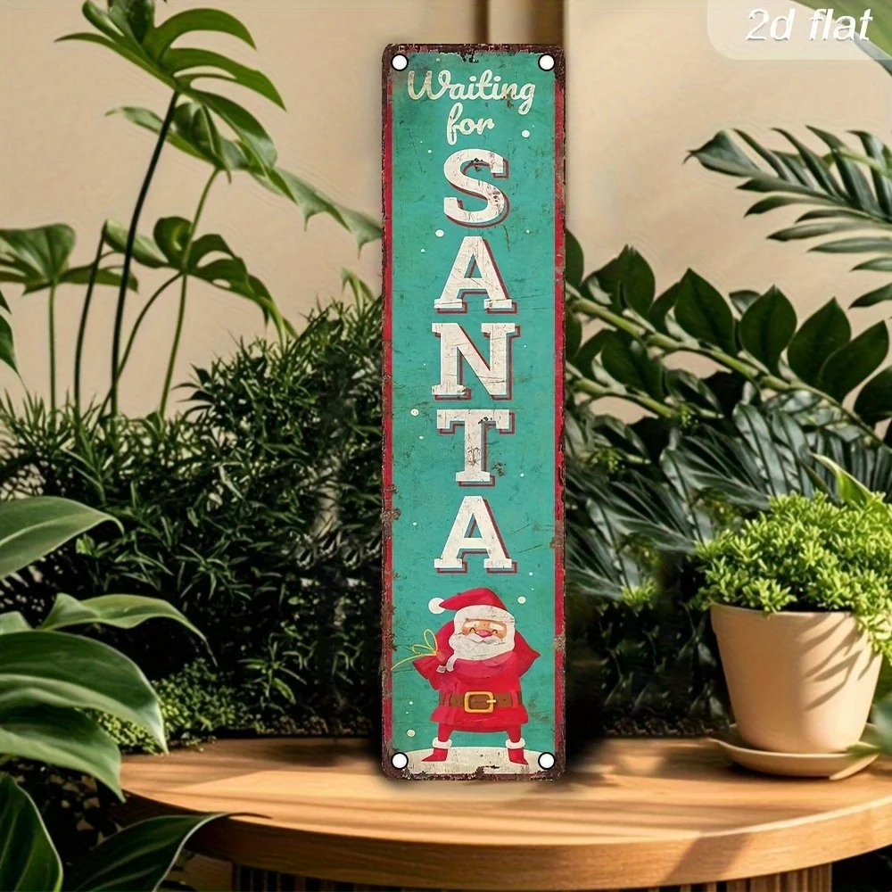 Plat 2D, Panneau Rétro, Convient pour la Décoration Quotidienne Intérieure et Extérieure et la Décoration de Fêtes