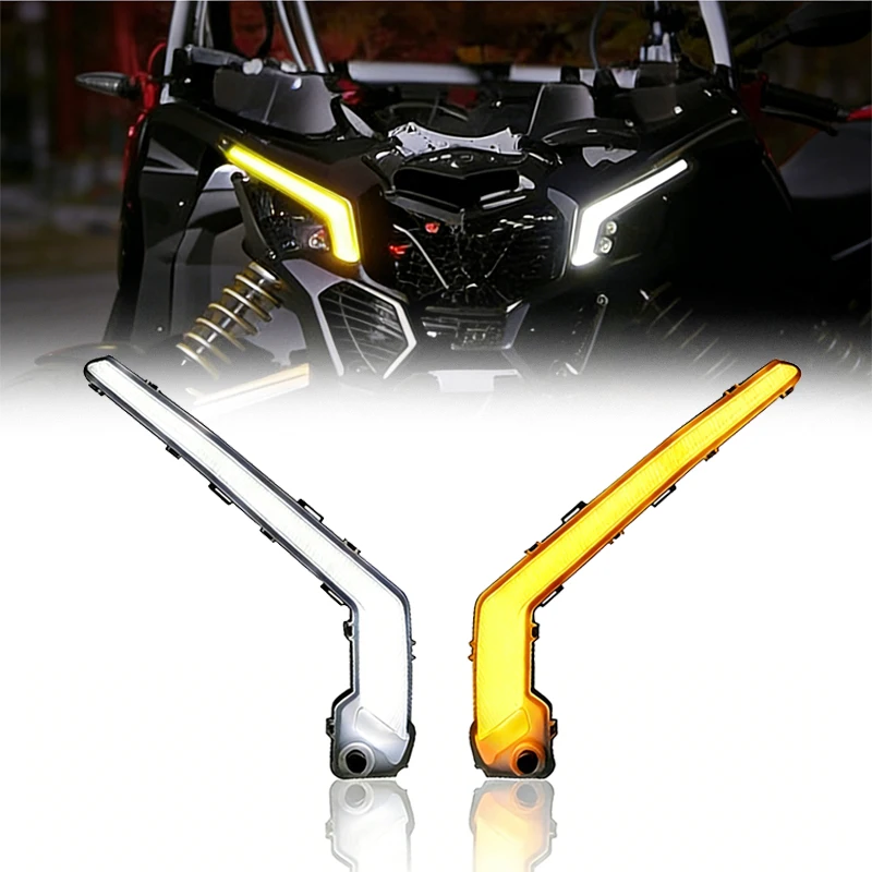 

UTV LED DRL Lights Front Flow Turn Signal Light For Can-Am Maverick X3 XDS XRS Max Turbo R 2017-2022 Turn Signal Light Assembly