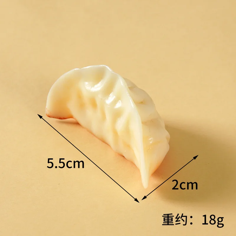 5Pcs Simulation Fried Dumpling Artificial Baked Dumplings Fake Food Model Food Festival Souvenir Window Display Props Ornament image 6