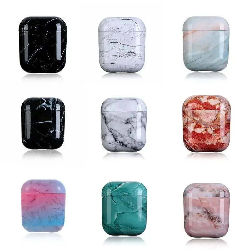 For Apple For AirPods 1 2 Protective Case Cover Marble Stone Luxury Dust Guard Bag Shell Wireless Earphone Charging Box