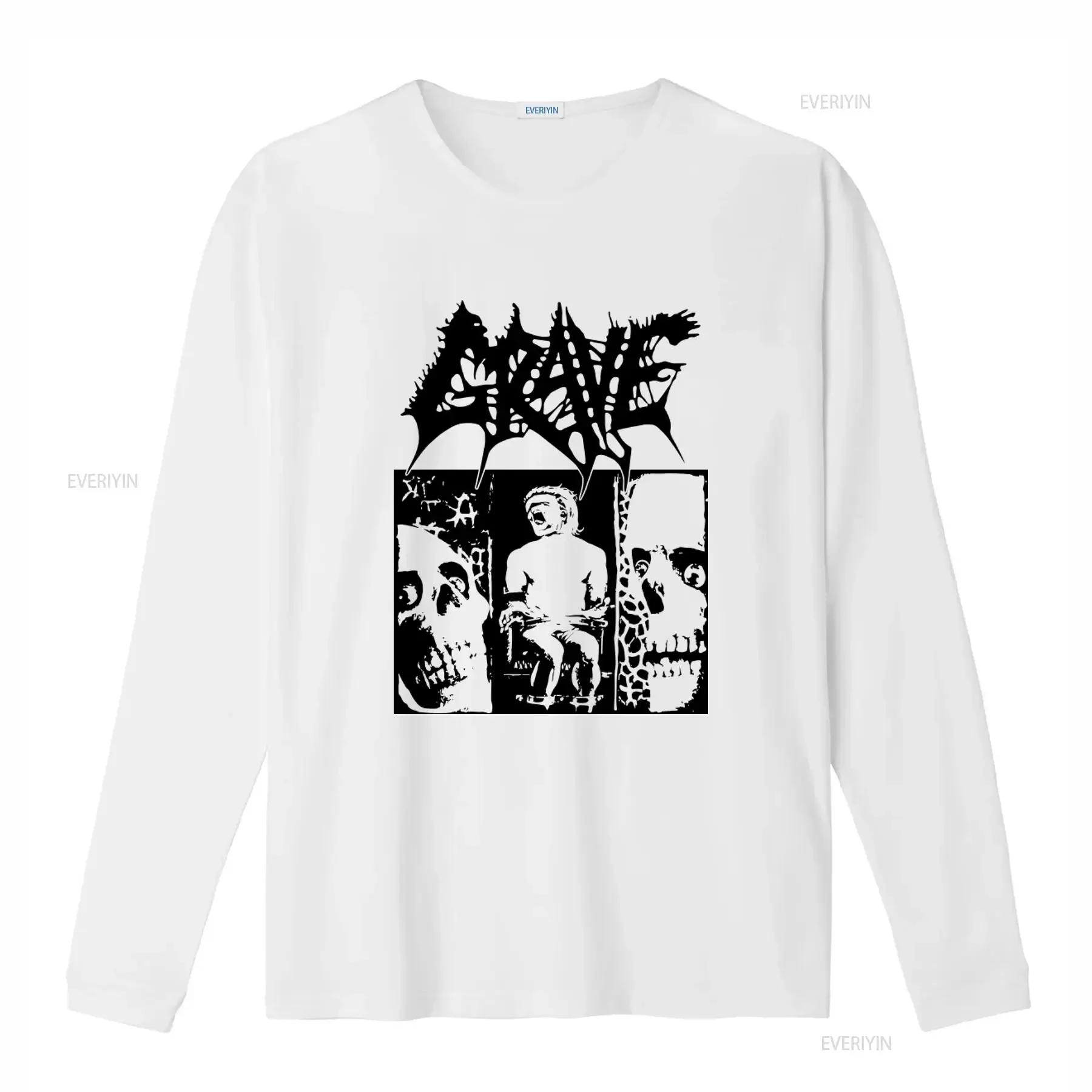 Grave Tremendous Pain '91 Death Metal Band Entombed Therion Print New White T Shirt vintage Washed Breathable Versatile graphic