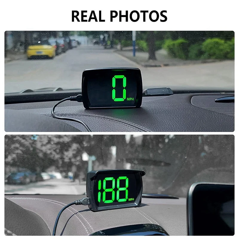 1 Piece Car Hud GPS Speedometer Head Up Display Black ABS For Cars With Speed,Mph,USB Plug And Play,Suitable For All Car