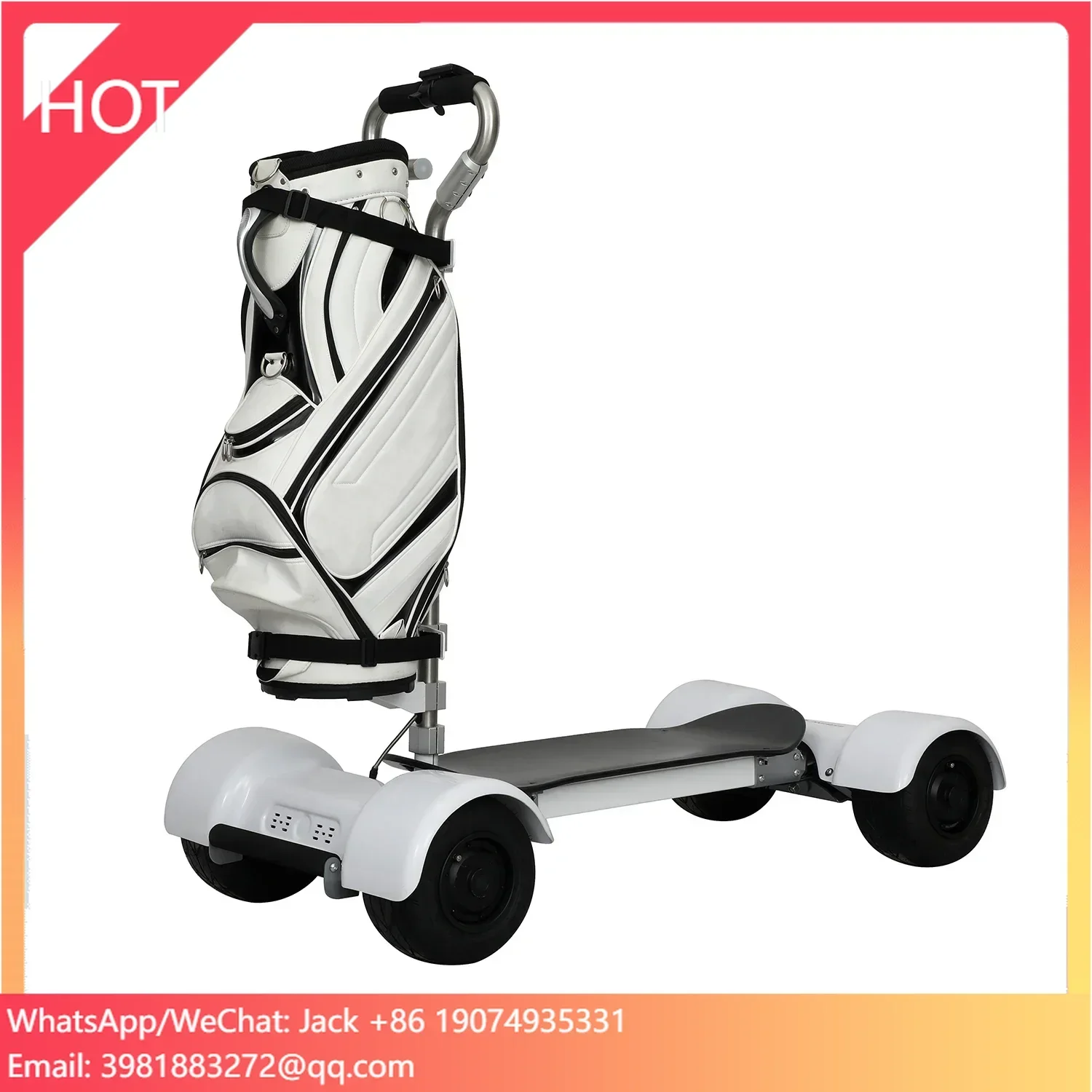 Golf Electric Cart For One Person New Arrival Golf Bag Carrier Golf Cart of 30km Distance