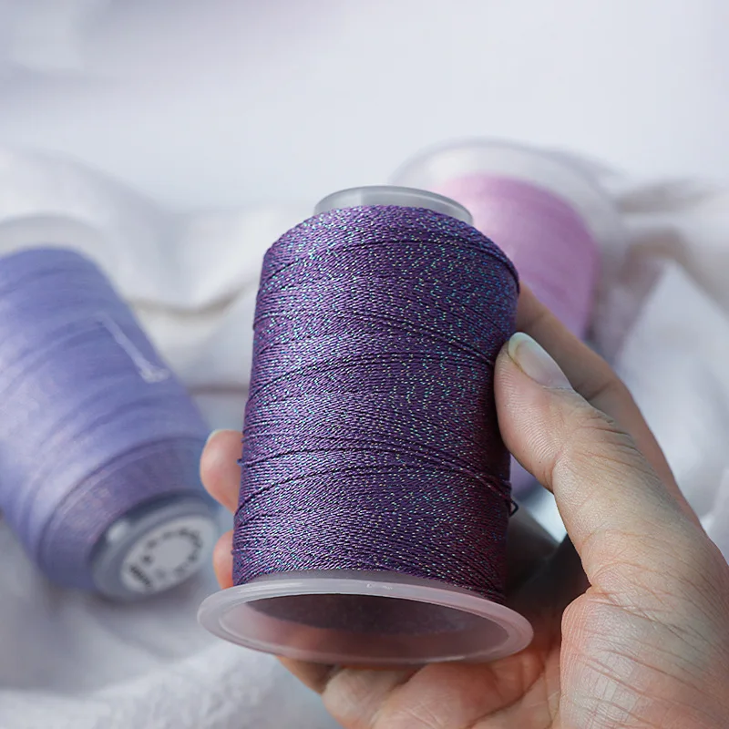 230Meters Flash Metallic Thread 50g for DIY Jewelry Making Shiny Necklace Bracelet Thread Necklace Bracelet Crochet String