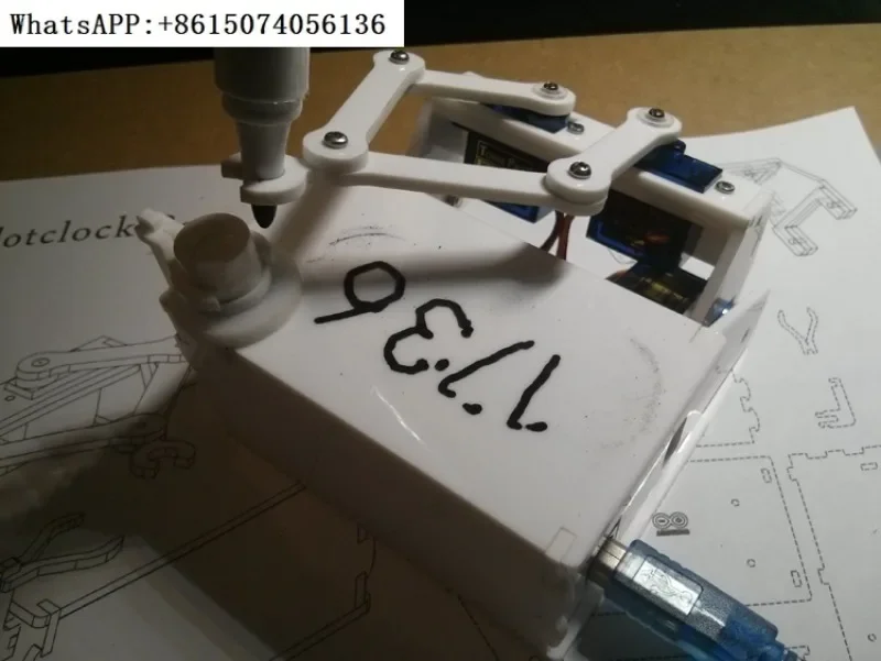 BOX version Plotlock robotic arm small base clock kit, installed and debugged, ready to be made with Arduino after power on