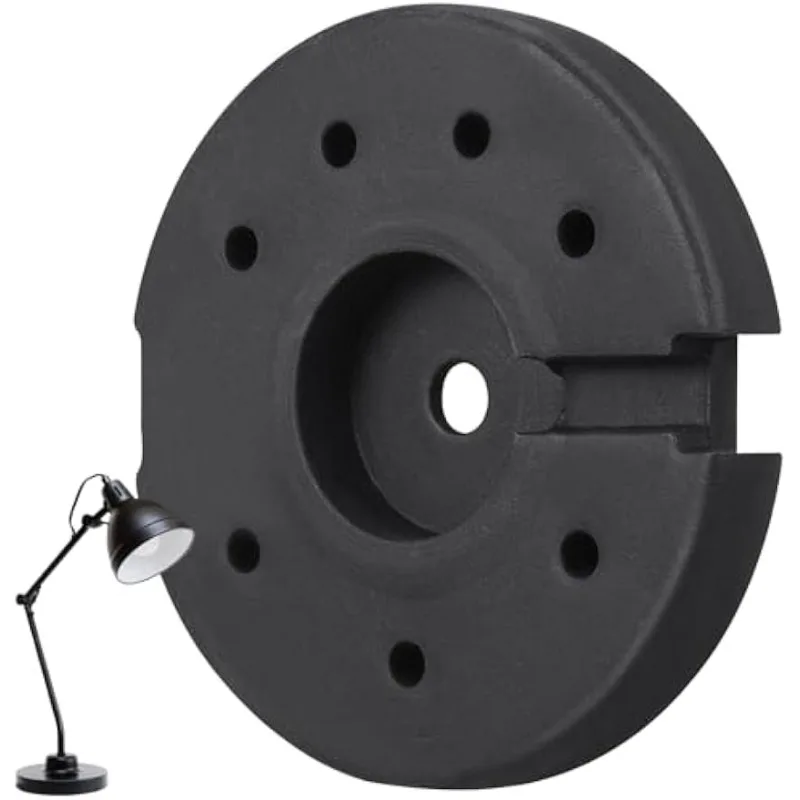 

FloorLamp Base Counterweight Round Lamp Weight Base Plastic Sand Lamp LoaderBase for 140mm Diameter Home Bedroom Living Room Bla