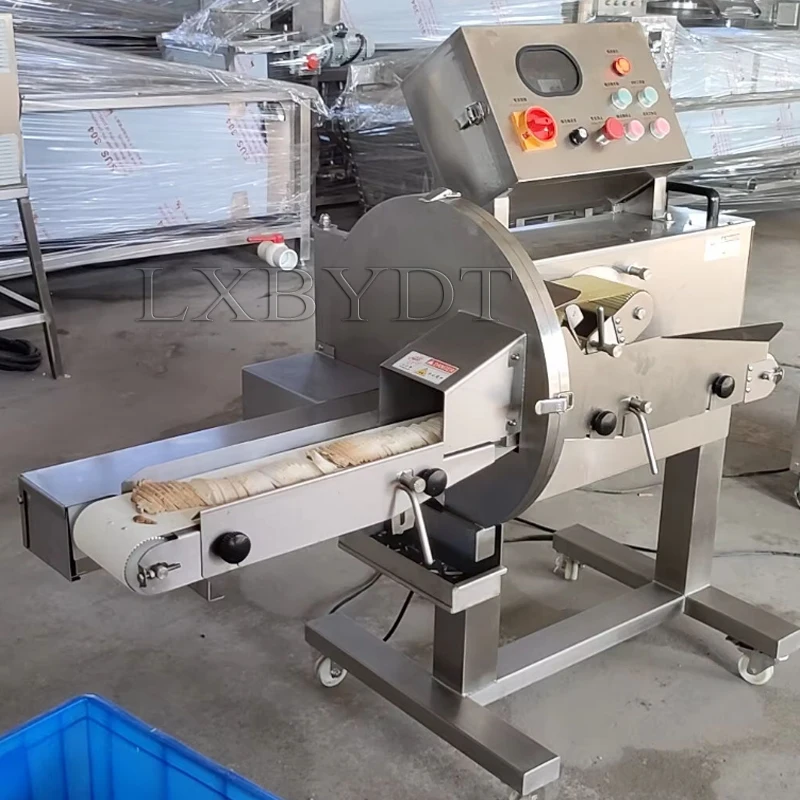 Small Commercial Restaurant Hotel Automatic Soft Meat Cutting Slicing Machine Meat Fruit Slicer Strip Cutter Machine