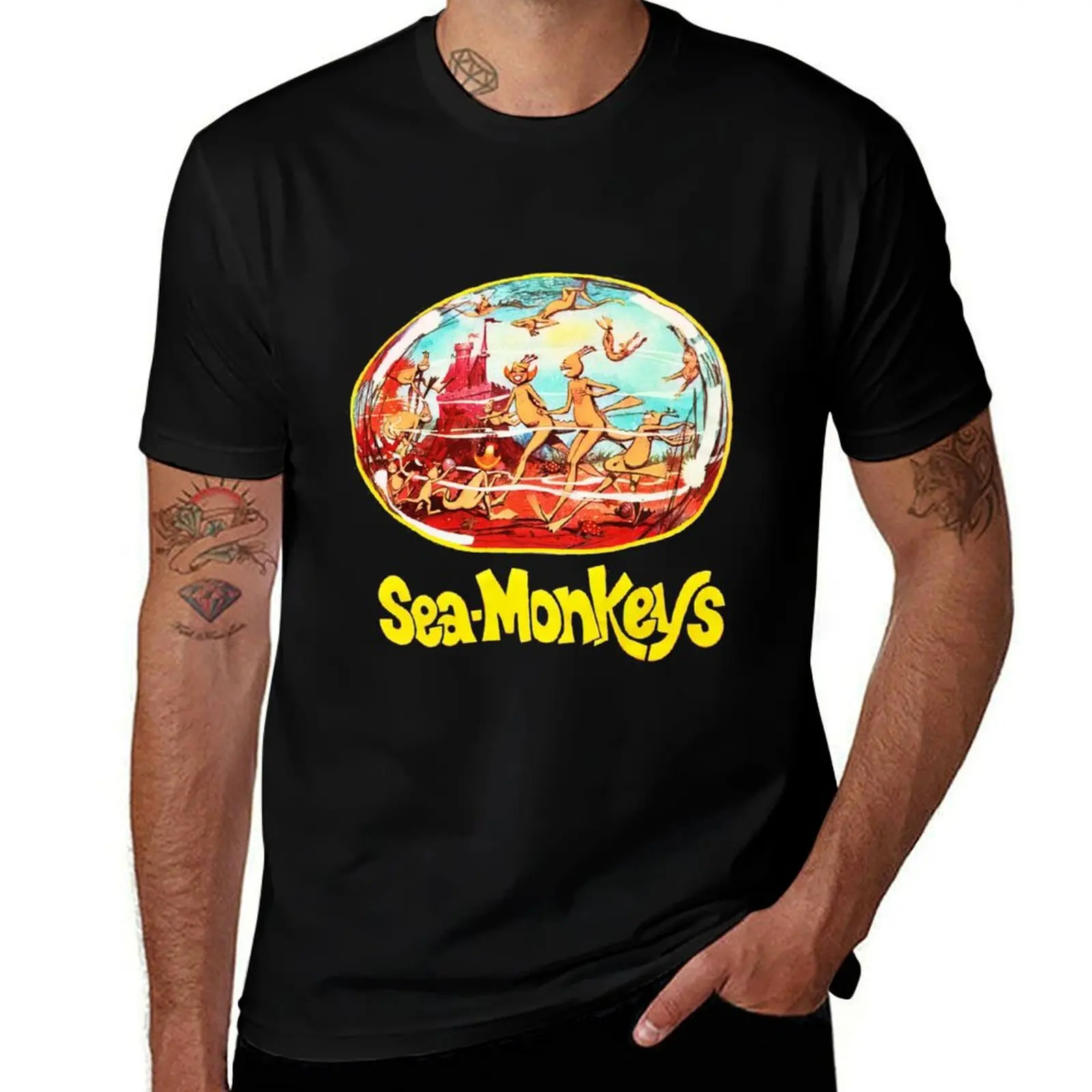 

Vintage Sea Monkeys T-Shirt Basic Tee Shirt for Everyday Outfit