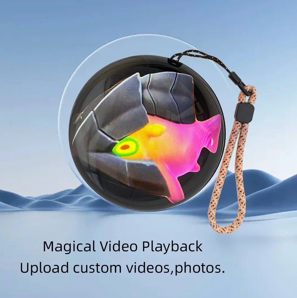 Bola de cristal 3D, bola electrónica personalizada con pantalla de reproducción de vídeo, adecuada para regalar a familiares y amigos, regalos de cumpleaños