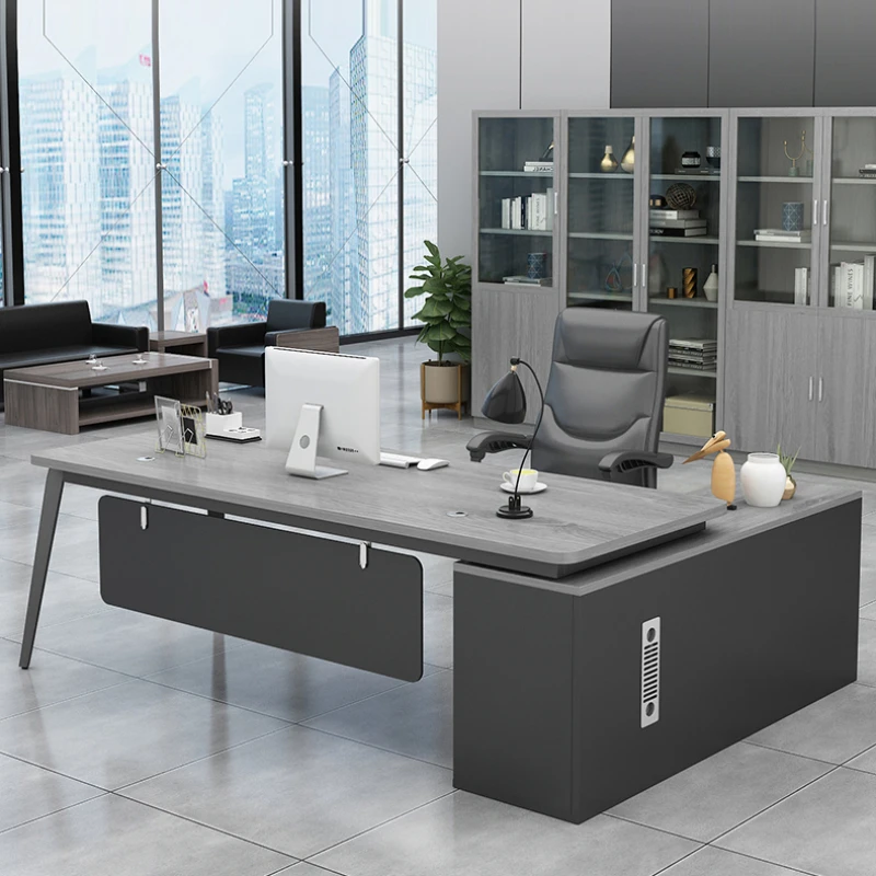 Simplicity Modern Office Desks President Combination Manager Boss Office Desks Single Person Escritorios Work Furniture QF50OD