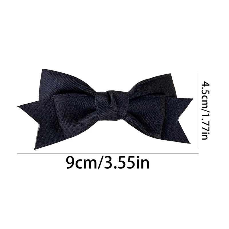 Simple Satin Bow Hairpin, Sweet and Cute Duckbill Clip, Bangs Hairpin, Ladies Dress Up Hair Accessories