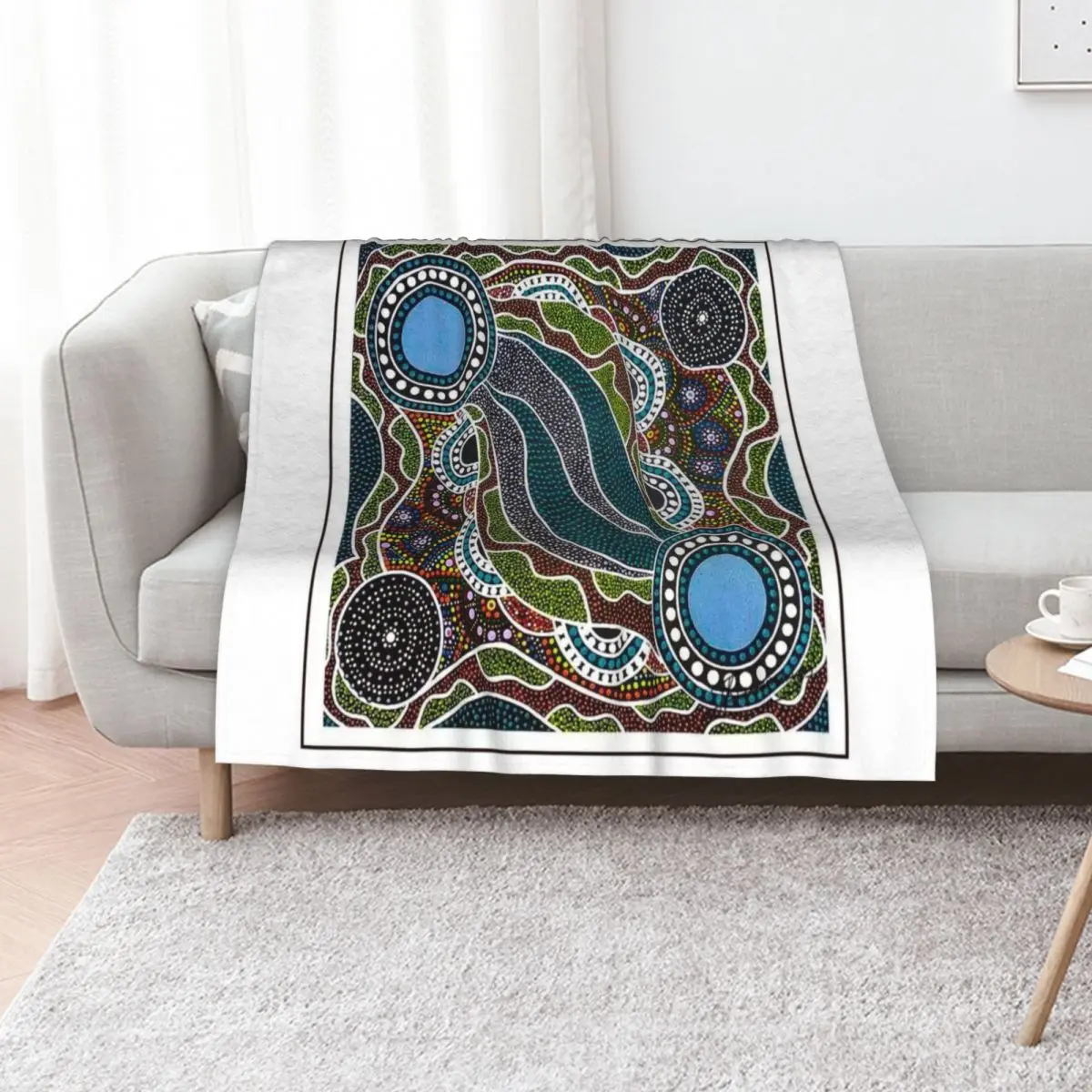 

Waterways Throw Blanket Picnic For Decorative Sofa cosplay anime manga Blankets