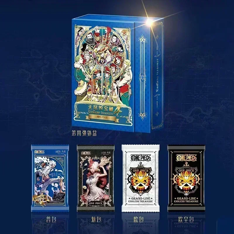 New Genuine One Piece Endless Treasure 4 Anime Collection Card Booster Box Series Rare SXR SSP Card Toy Children\'s Birthday Gift