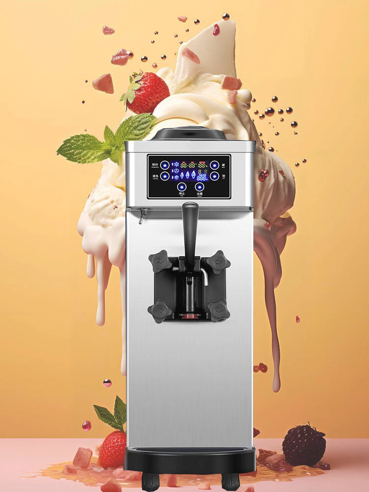 Commercial Countertop Ice Cream Making Machine Snack Shop Bar Cafe Soft Ice Cream Machine 1100W 10-12L/H Vending Machine