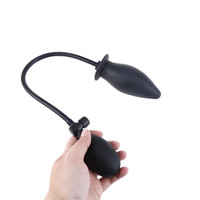 1PCS Party Favor Inflatable Air Bag Backyard Massager Black Silicone Passionate Supplies for Couple Gift