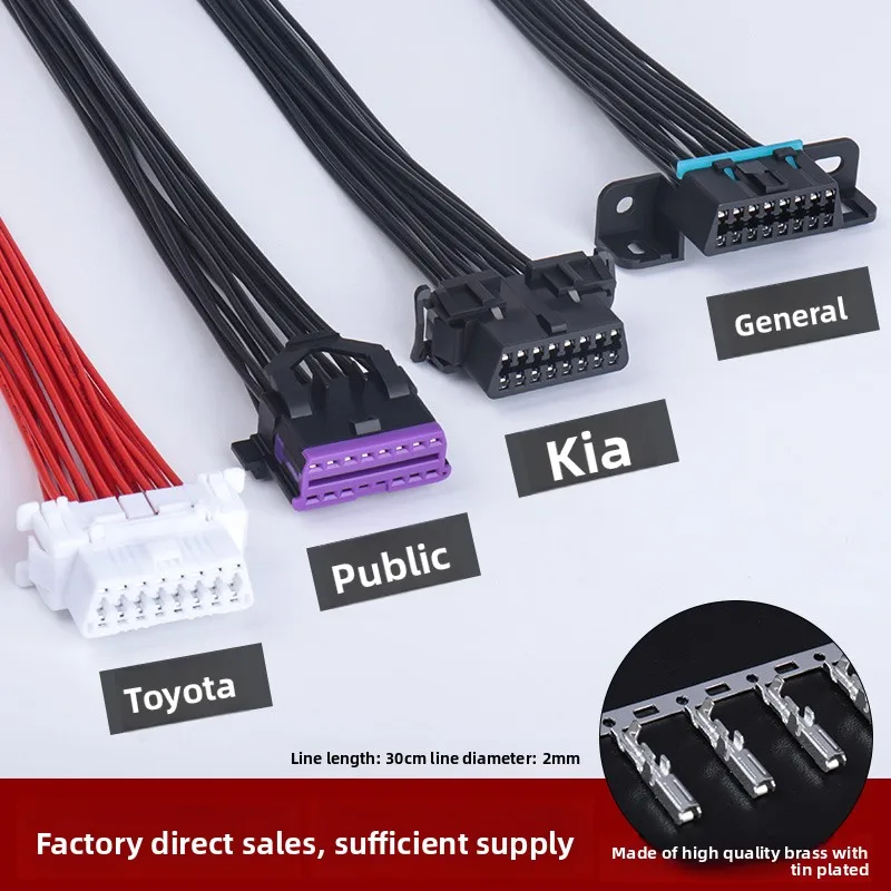 30cm DIY 16pin J1962 OBD2 Extension Cable Male line to Female Automotive Car Diagnostic auto Tool OBD 2 Connector