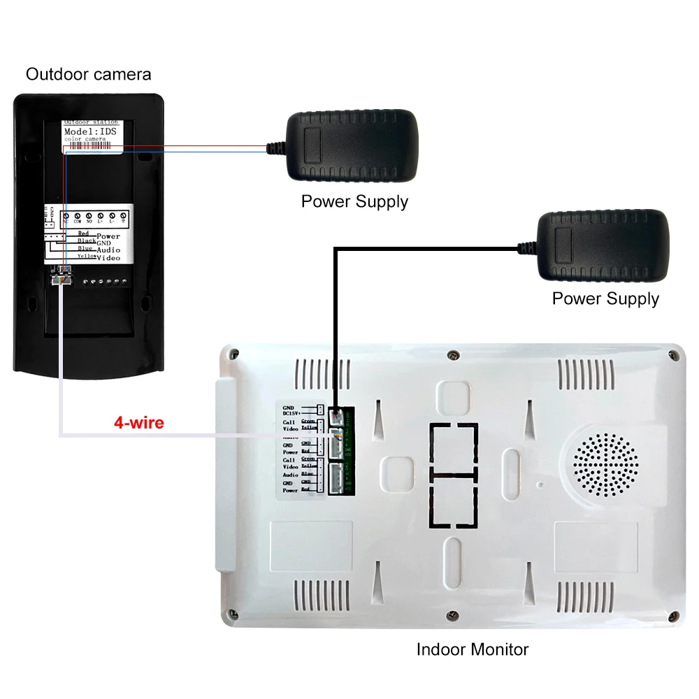 7 Inch Video Intercom for Home Video Doorbel Intercom in Private House Door Bell with Camera Password Access Control Card Unlock