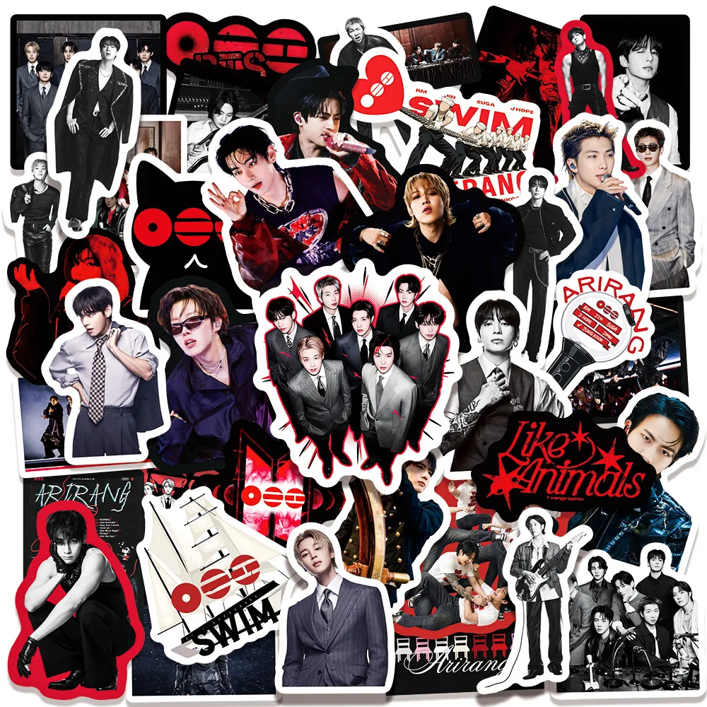 Image of 50 Stück Arirang Boygroup-Album Gemischte Koreanische Gruppen Handkonto Wasserfeste DIY-Aufkleber
