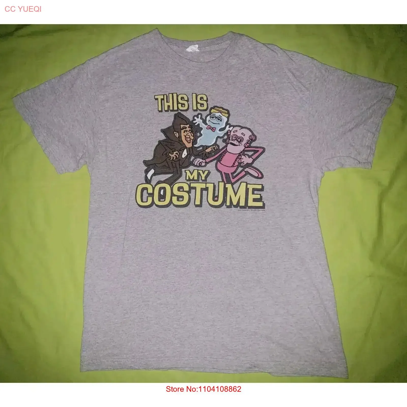 Retro Monster Cereal Halloween Costume LARGE T Shirt Chocula Frankenberry vintage Washed Stretched Stylish Unisex Slightly
