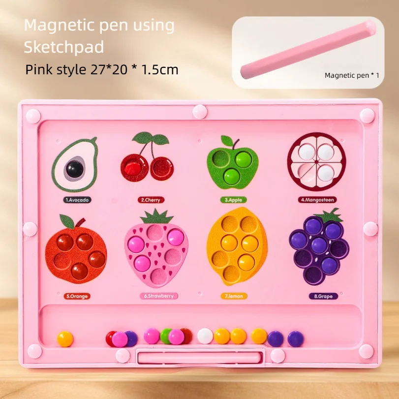 

Children's Magnetic Drawing Board For Exercise Of Concentration And Imagination A Magnetic Puzzle Educational Toy For Mental Enl
