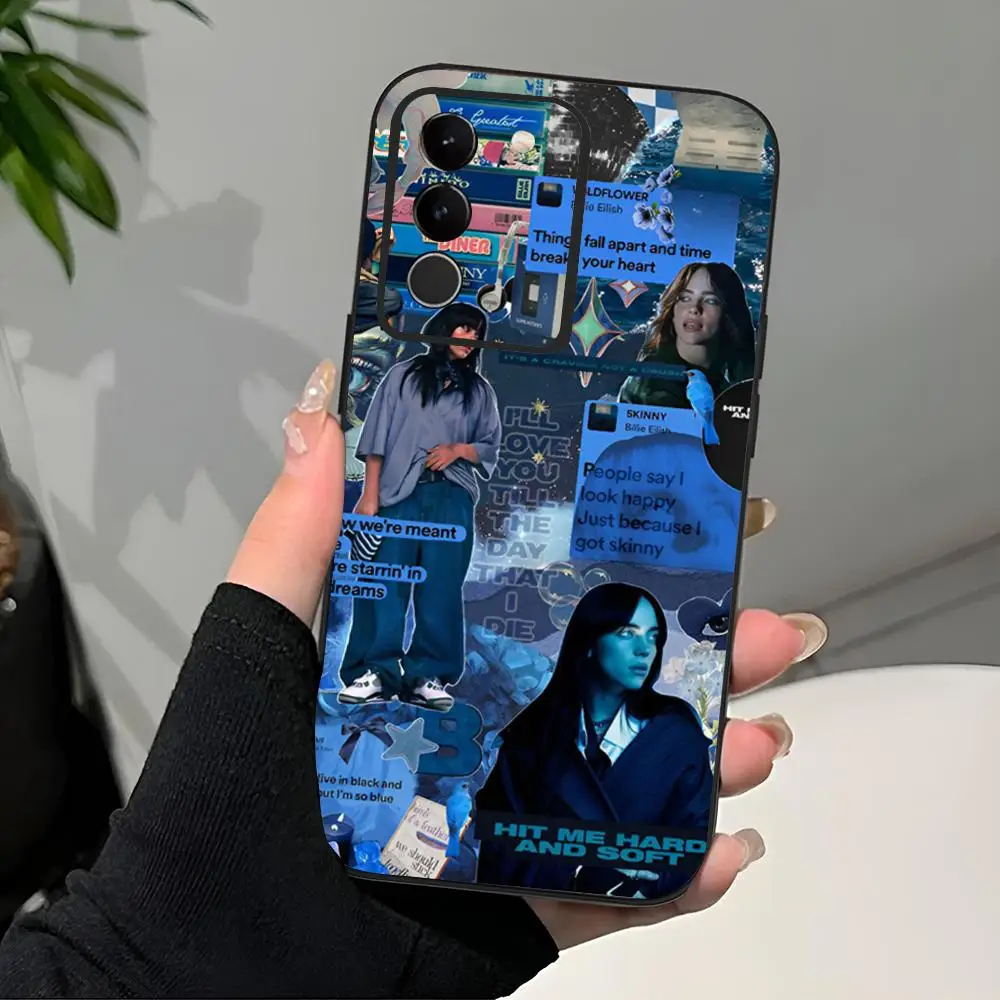 Fashion Singer B-Billie-Es Phone Case Black Soft For Samsung S25 S24 Ultra 23 Fe 22 Plus Galaxy A54 A55 A16 A13 A24 A15 A25