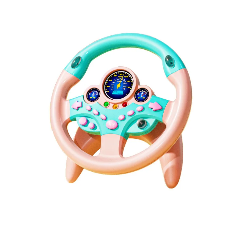 Kids Eletric Simulation Steering Wheel Toy Simulation Driving Sound Music With Light And Sound Educational Christmas Present