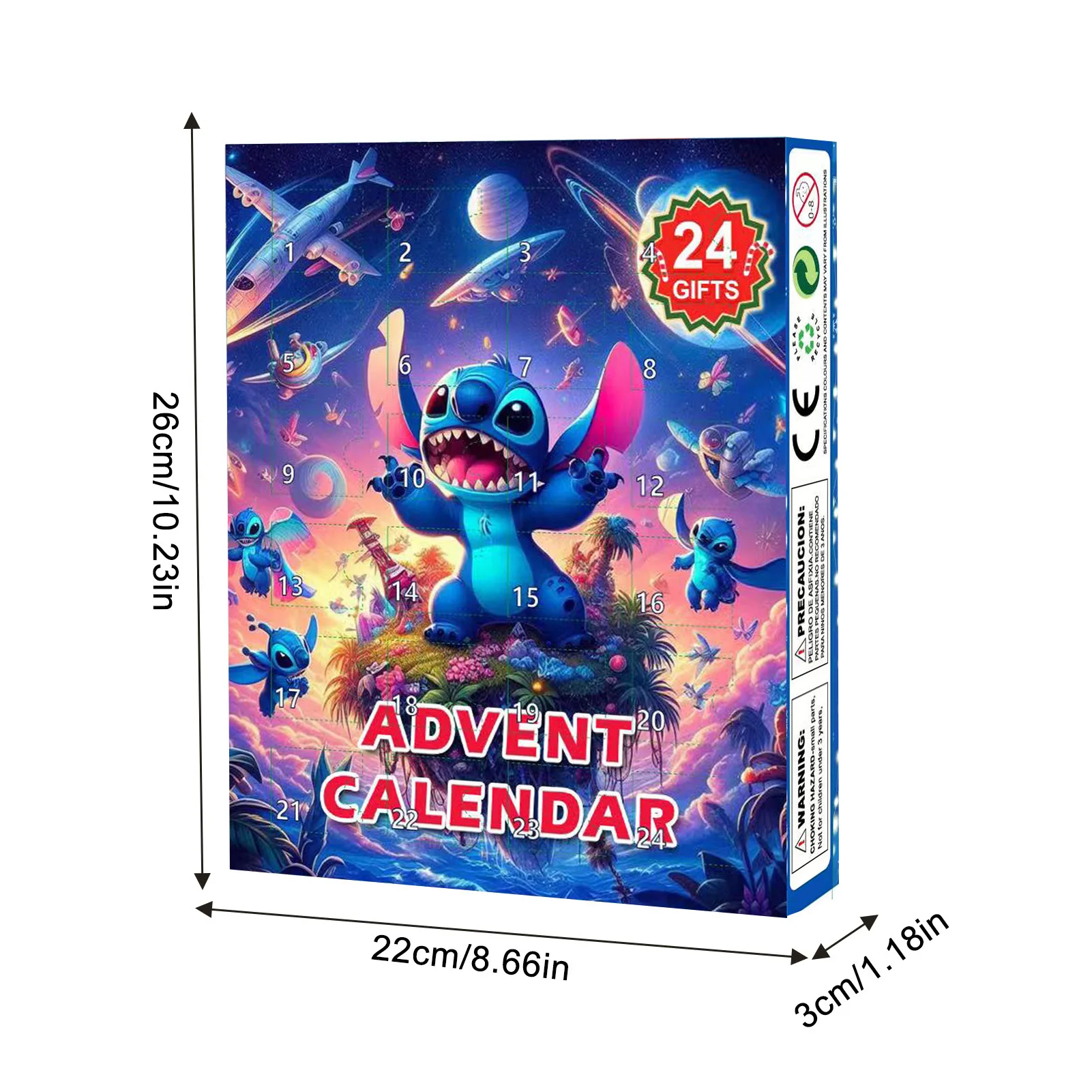 Stitch Blind Box Interstellar Baby Weihnachten Ankunft Kalender Box 24, Halloween Countdown, DIY Schmuckherstellung, Kinderspielzeug, Weihnachtsgeschenk