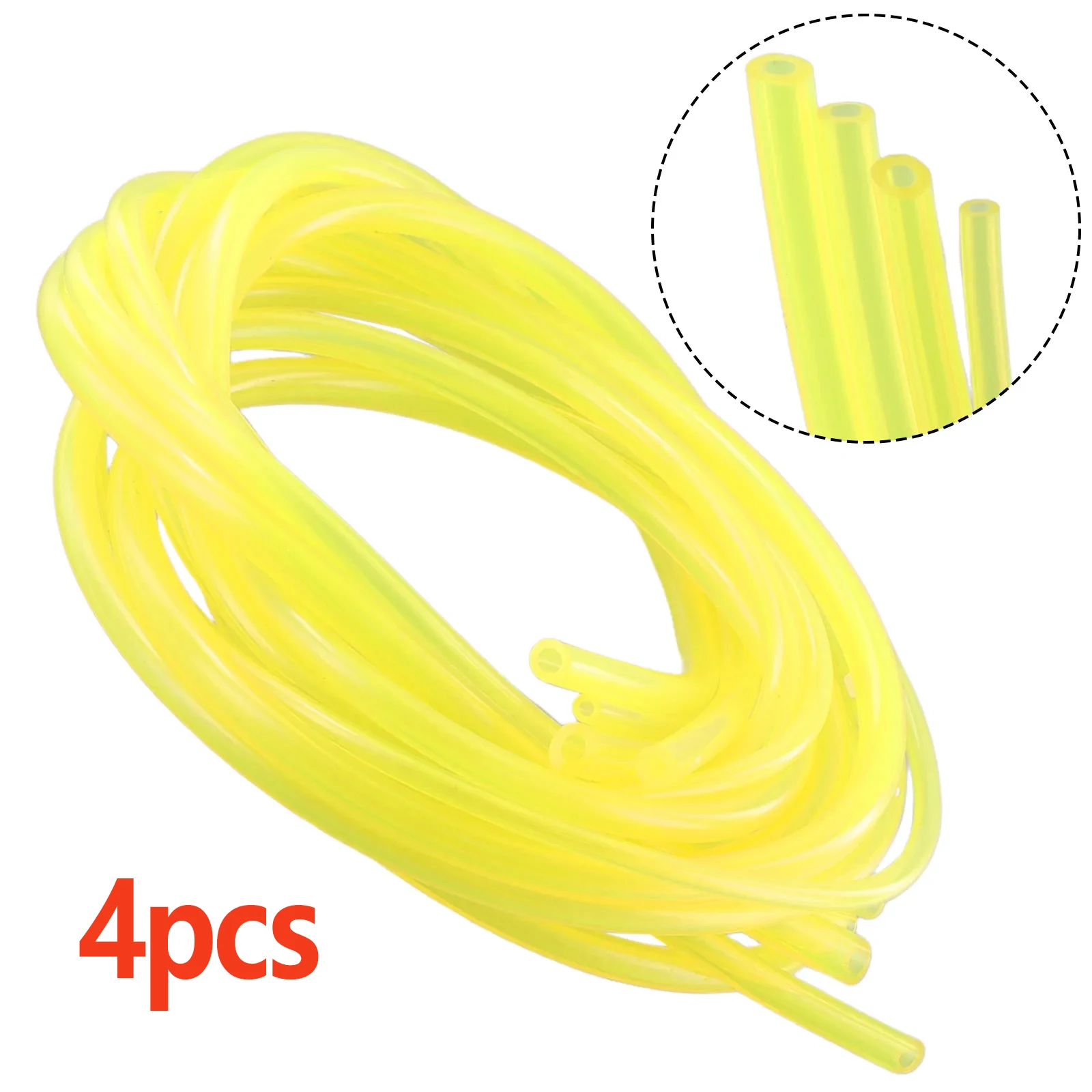

4Pcs Fuel Gas Hose String Tube Petrol Pipe for Strimmers Gas Line Pipe Saw Blower Trimmer Chainsaw Blower Hoses Tools
