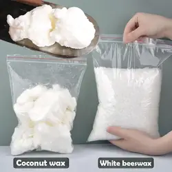 500g1kg Natural Plant Coconut Wax White Beeswax Candle Material DIY Handmade Scented Candle Making Smokeless Wicks Making Crafts