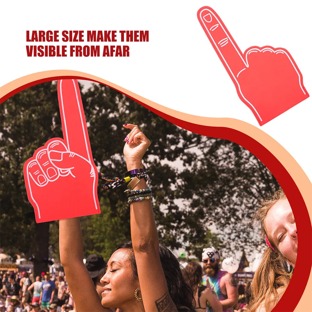 8Pcs Foam Finger Gloves Striking Team for Sports Cheering Events Football Basketball Concerts Portable Fan Gloves