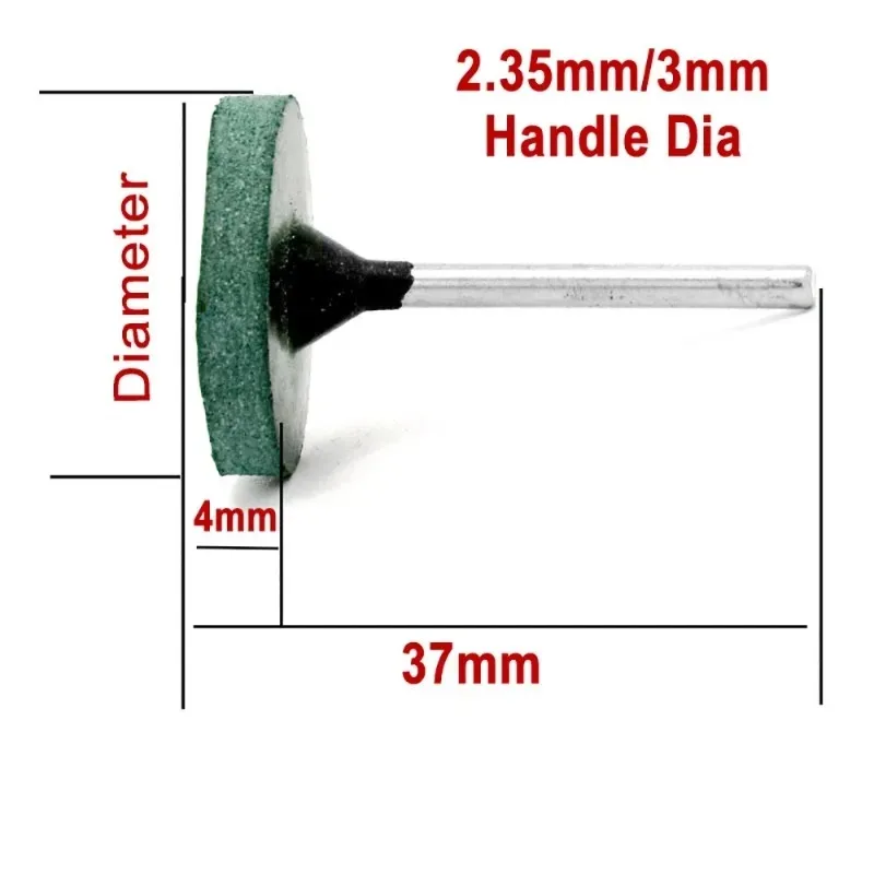 10 قطعة رأس مطحنة المطاط 2.35/3 مللي متر عرقوب لقالب تلميع اليشم تلميع رأس مطحنة ملحقات أداة دوارة كهربائية