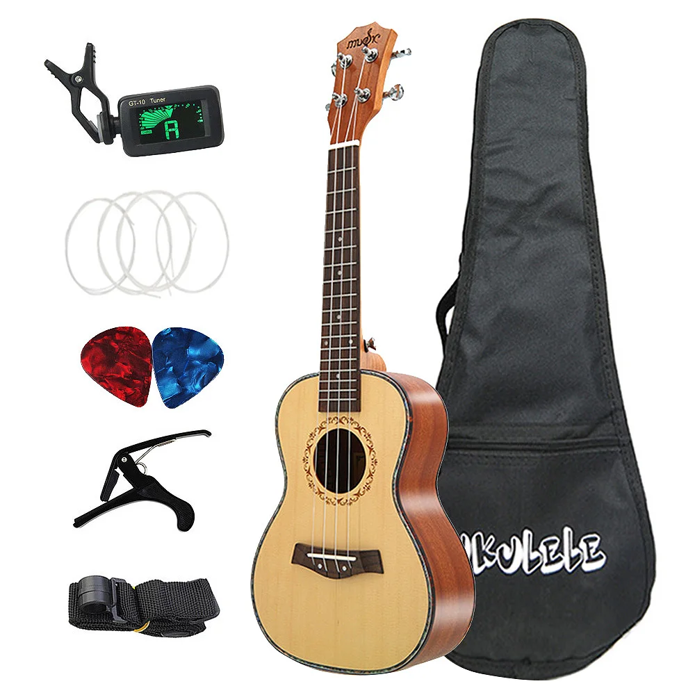 

BBA-Best-Selling Acoustic Tenor Ukulele Set 26 Inch Spruce Wood Ukelele 4 Strings