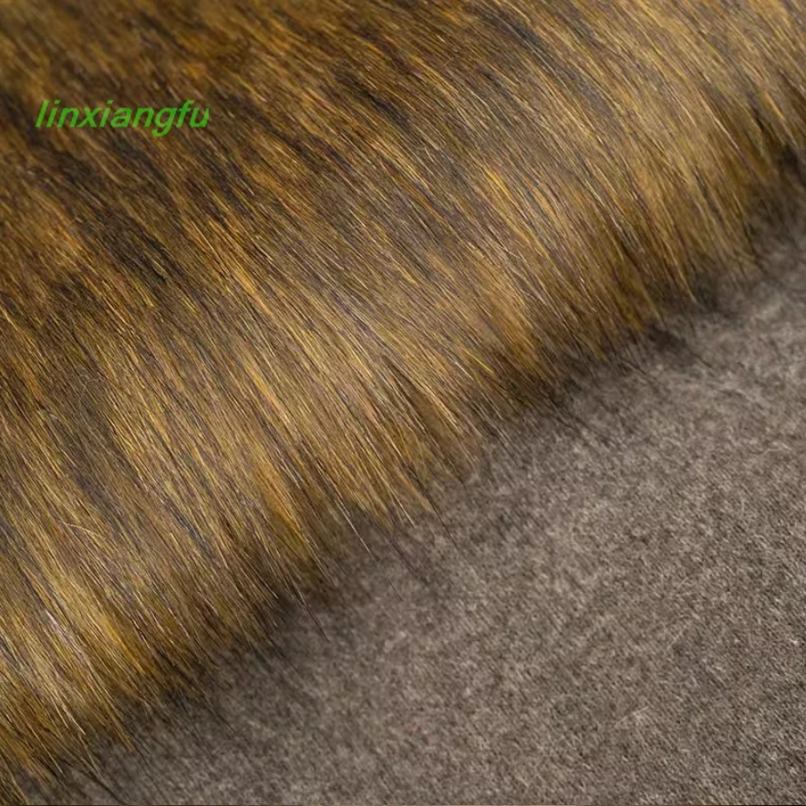 5 سنتيمتر مصبوغ تلميح تقليد الذئب الفراء تقليد الثعلب الفراء أفخم النسيج ، بدلة الحيوان تقليد الفراء ، الملابس الفراء طوق الأصفاد ، اليدوية.