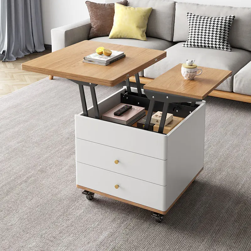 

Lifting coffee table dining table dual purpose Nordic living room household retractable multifunctional folding bedside table