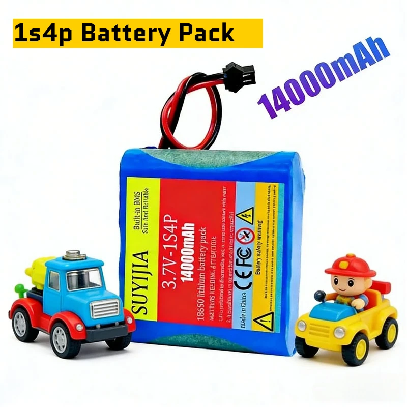 

1S4P 18650 14000mAh 3.7V Battery Pack Lithium-ion Toy Beauty Salon Rechargeable Battery Pack SM XH2.54 Plug Built-in BMS