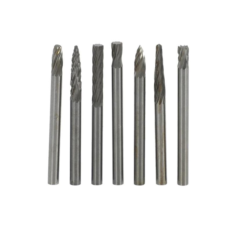 60Pc Full Double Grain Tungsten Carbide Rotary Burr Milling Cutter Milling Cutter Bit Set Mini Drill Rotating Tool