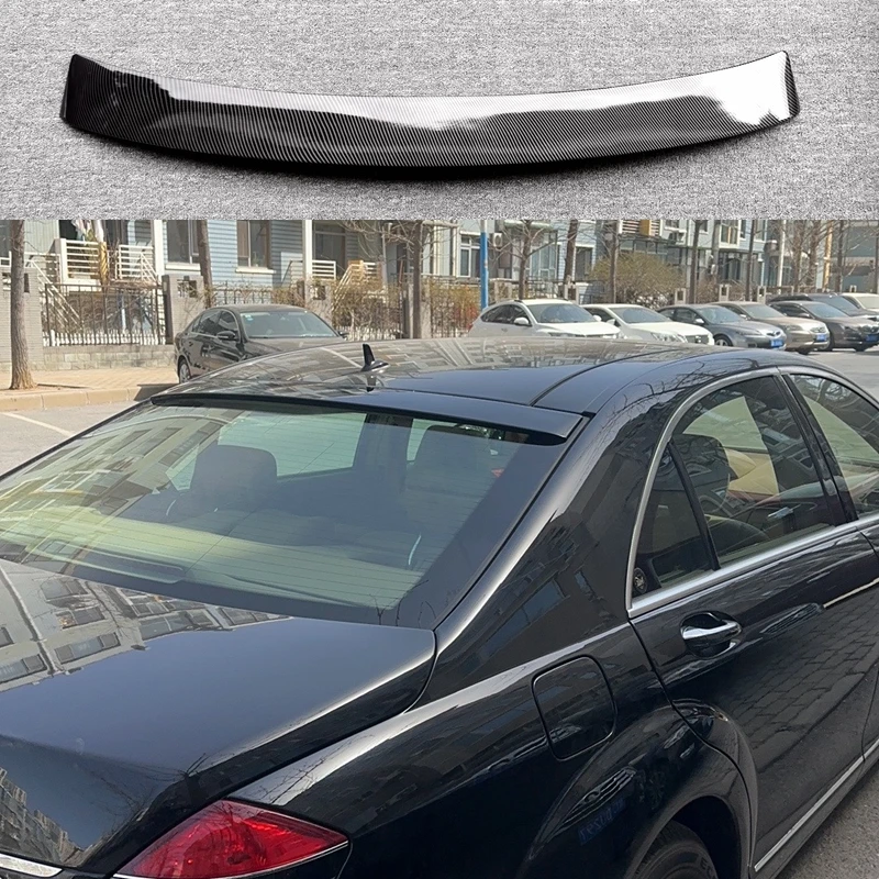 

Подходит для Mercedes Benz S-Class W221 W221, задний спойлер на крышу 2006 2013, задний спойлер на крышу из АБС-пластика, задний спойлер из углеродного волокна