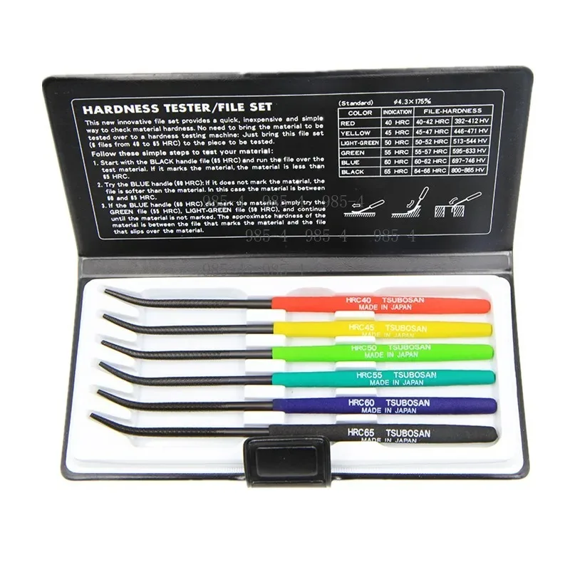 HRC40-65 Hardness Testing Steel File, 6Pcs Diamond Grinding File Tool Set