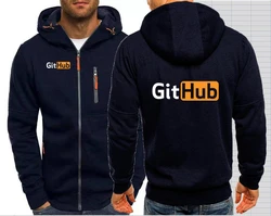 Github Men Jackets Hoodies Coats Hooded Sweatshirt Men Zip-up Hoodies Jacket Hooded Sweatshirt Outwear Streetwear