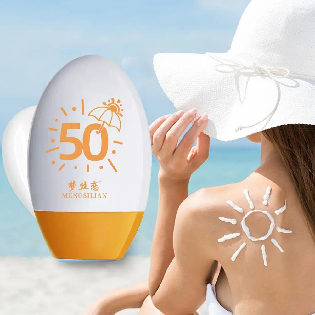 Óleo refrescante protetor solar facial, controle de óleo, isola o corpo, eficaz protege os raios ultravioletas, SPF50, H2F6, 60g