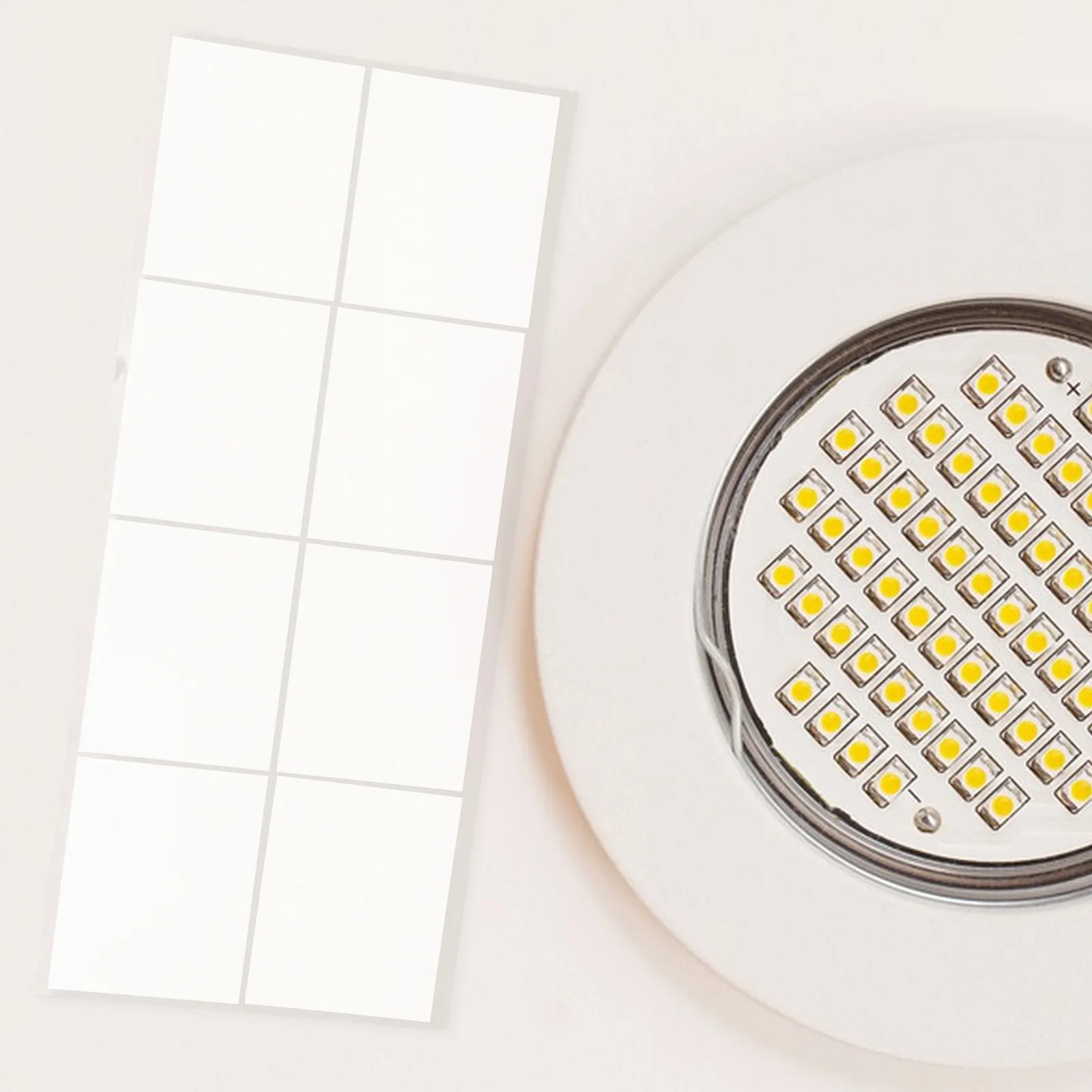 10Pcs Ceiling Light Diffuser Soft White Adhesive LED Light Diffuser Film Plastic Sheet 50Um Thick for Home Office Lighting