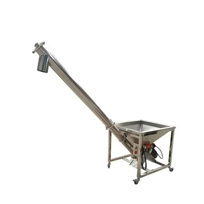 

Stainless Steel Inclined Spiral Powder Feeding Screw Conveyor with Hopper for Food Industry Production