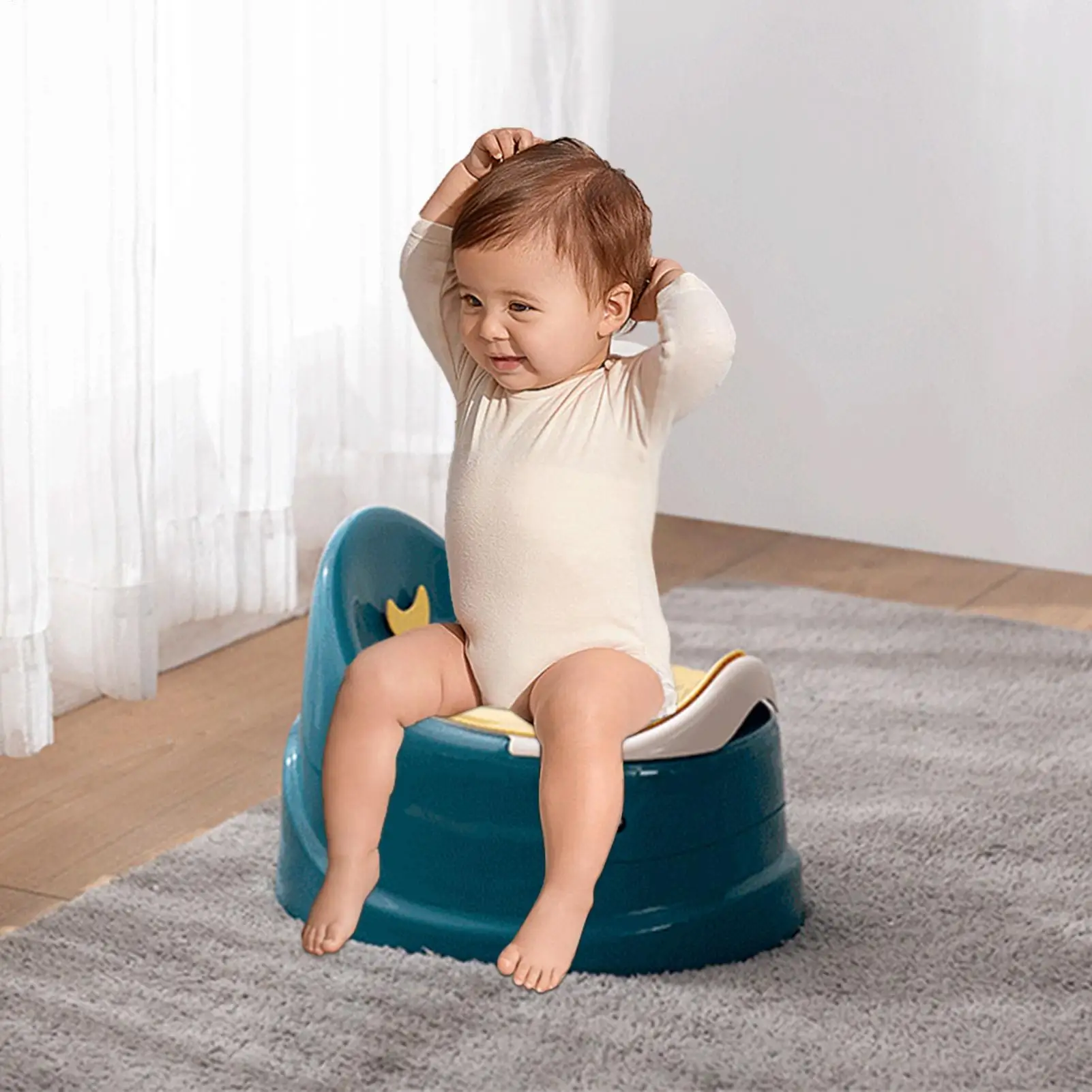 1pc Portable Toddler Potty Baby Toilet Trainer Training Toilet For Travel Stable And Safe Oval Bottom Design Non Slip Potty view 4
