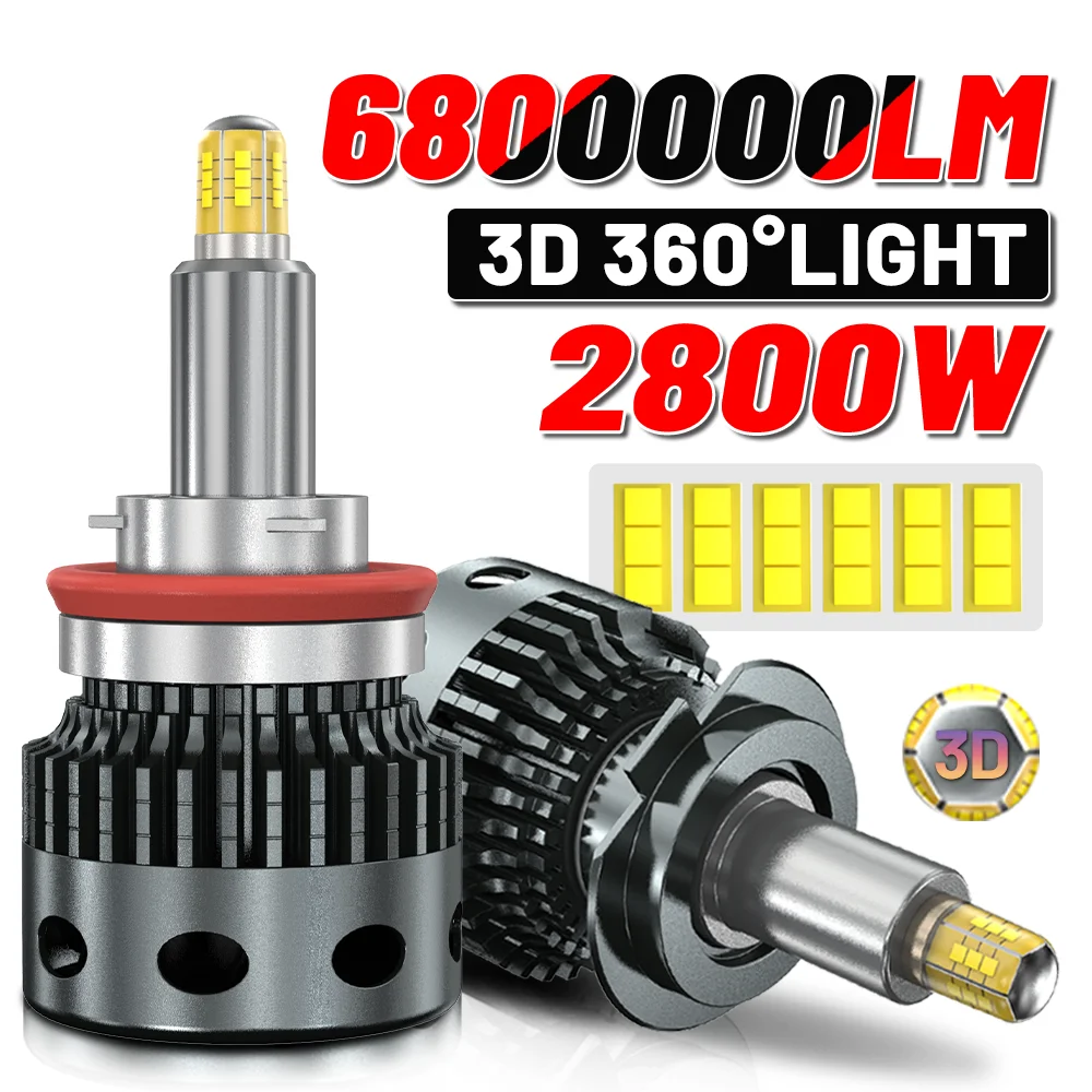 

5500W H7 H11 LED 360 CSP Canbus 6800000LM H1 H8 H9 HB3 9005 HB4 9006 LED Car Headlights 6000K Fog Lamp 12V Mini Headlamp For Len