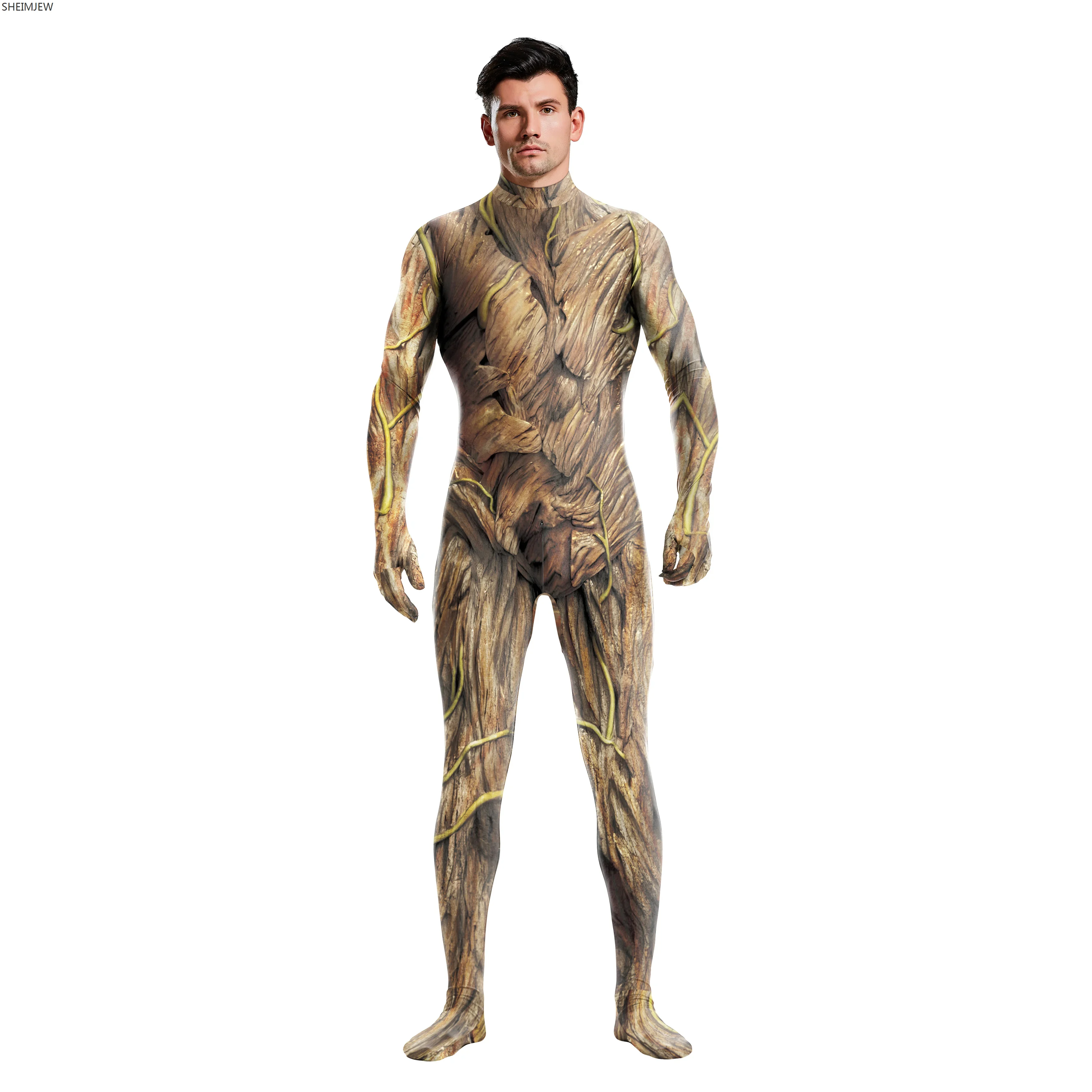 

Movie Hero Halloween Dead Tree Print Cosplay Bodysuit Adult Men's Spandex Bodysuit Stage Fancy Party Performance Costume 2025