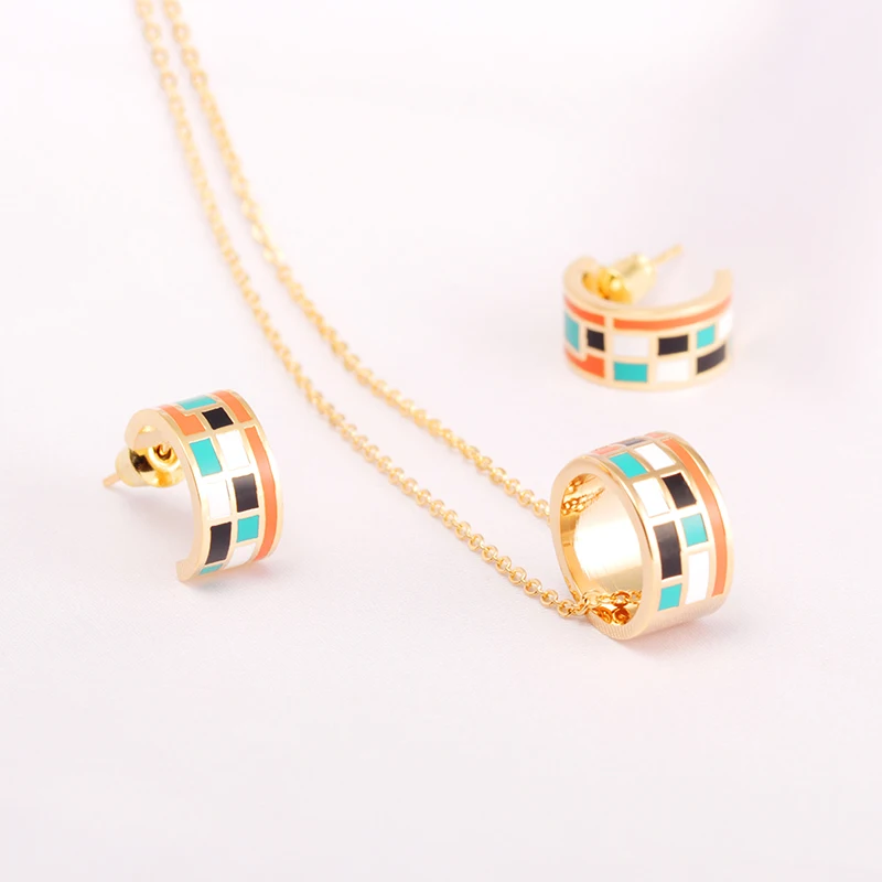 R&X Fashion Jewelry Dubai Ensemble Bijoux Women Anniversary Romantic Necklace/earrings Classic Jewelry Sets Trendy Dieraden Sets