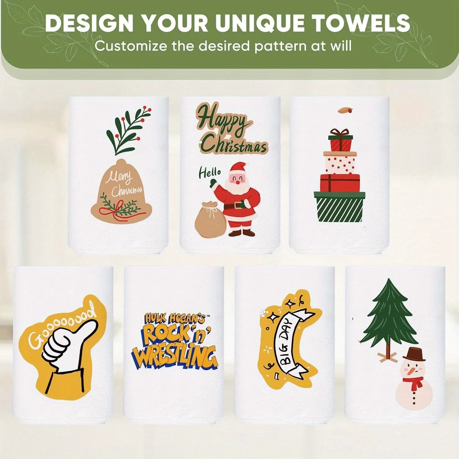 5 Pack Sublimation Blank Towels, 11.8x11.8in & 15.75x23.62in DIY Hand and Dish Towels for Kitchen, Bathroom, and Home Use